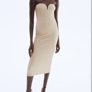 NWOT H&M textured midi dress